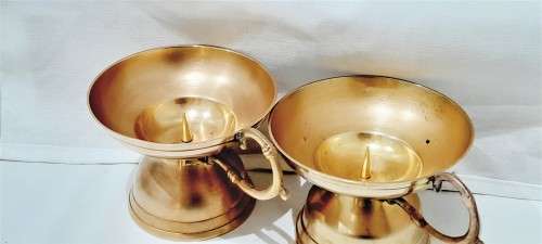 Vintage brass candle holders
