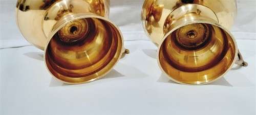 Vintage brass candle holders