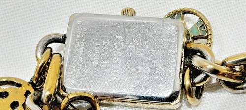 Fossil Cross charm bracelet watch