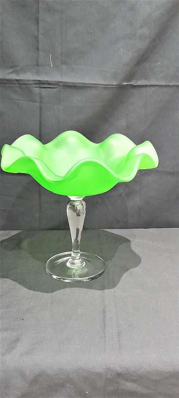 Vintage JM pedestal with bowl