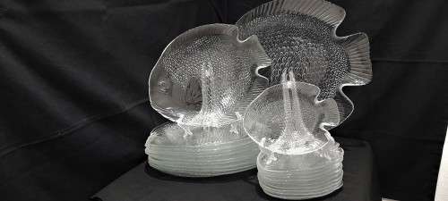 Vintage Arcoroc fish plates