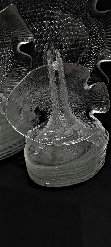 Vintage Arcoroc fish plates