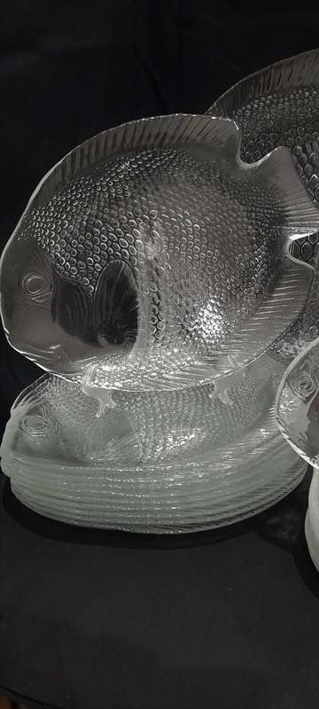 Vintage Arcoroc fish plates