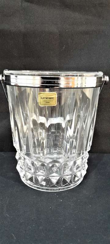 Vintage Luminarc crystal ice bucket