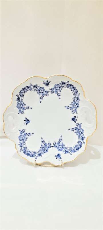 Vintage Delft Holland Oude Molen cake plate