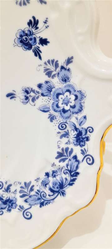 Vintage Delft Holland Oude Molen cake plate
