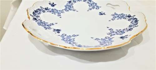Vintage Delft Holland Oude Molen cake plate