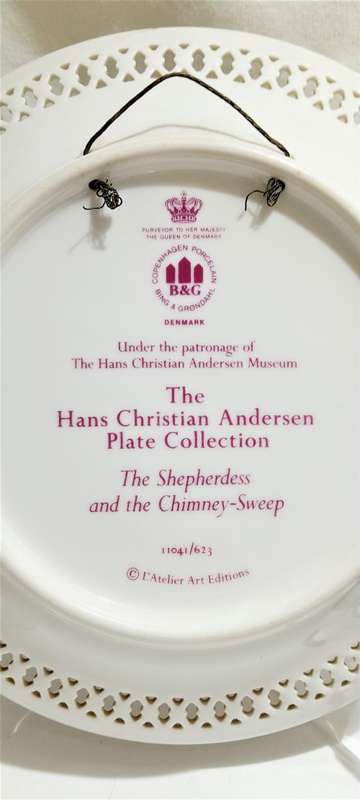 Vintage Bing & Grondal Hans Christian Andersen display wall plates