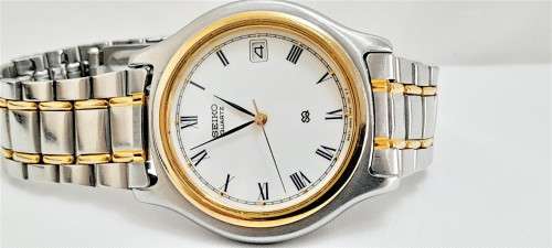 Seiko SQ dual tone men`s dress watch