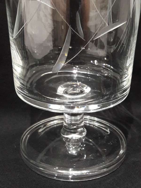 1950s etched wine goblets
