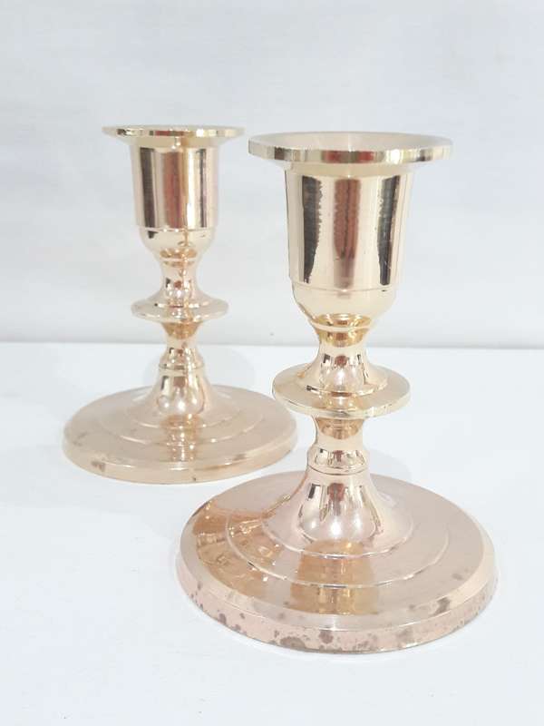 Vintage brass candle holders