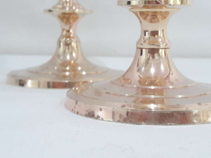 Vintage brass candle holders