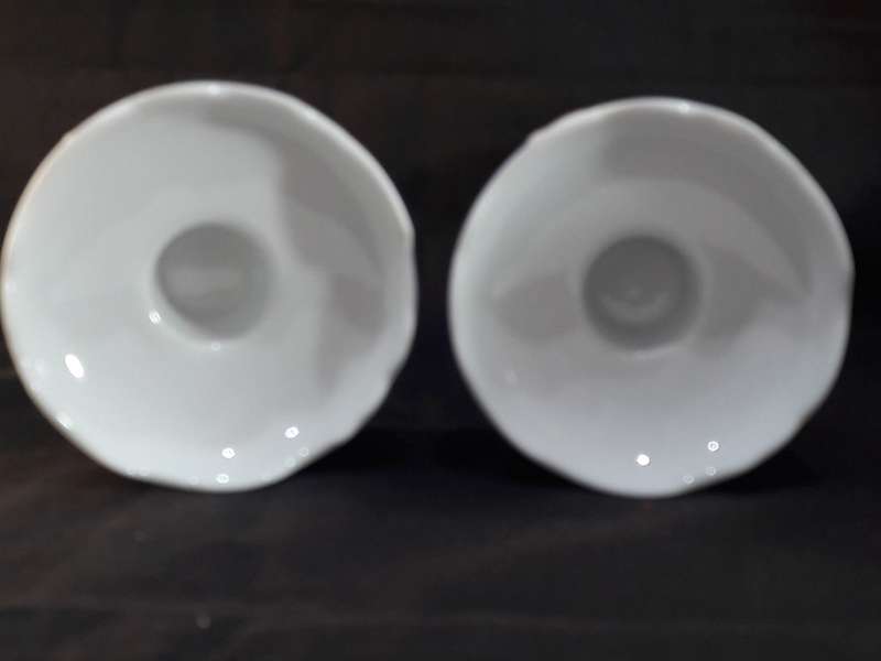 1970s Kaiser bisque porcelain vase and candle holders