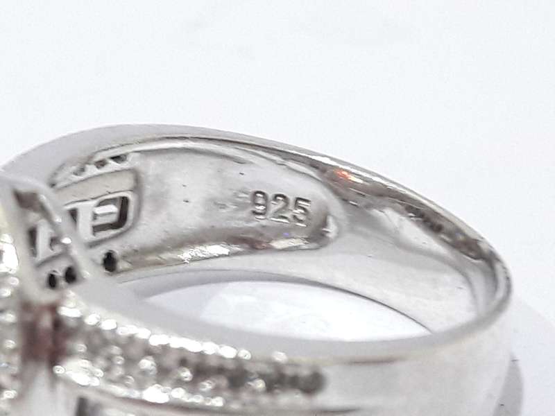 Sterling silver and cubic zirconia ring