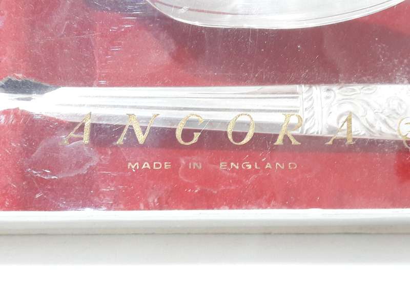 Vintage Angora silver plate salad servers