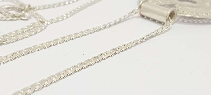 Sterling silver large pendant on chain