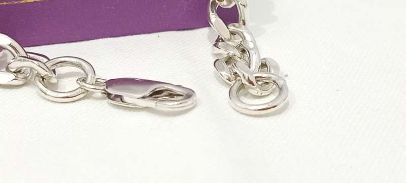 Sterling silver men`s ID bracelet