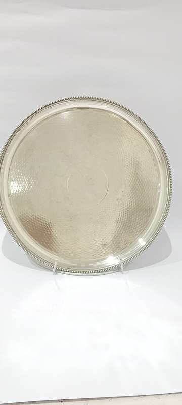 Antique Barker Bros silver plate cake stand