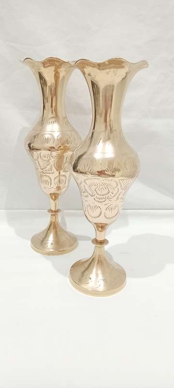 Vintage brass vases