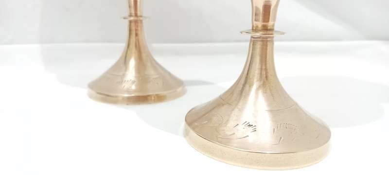 Vintage brass vases