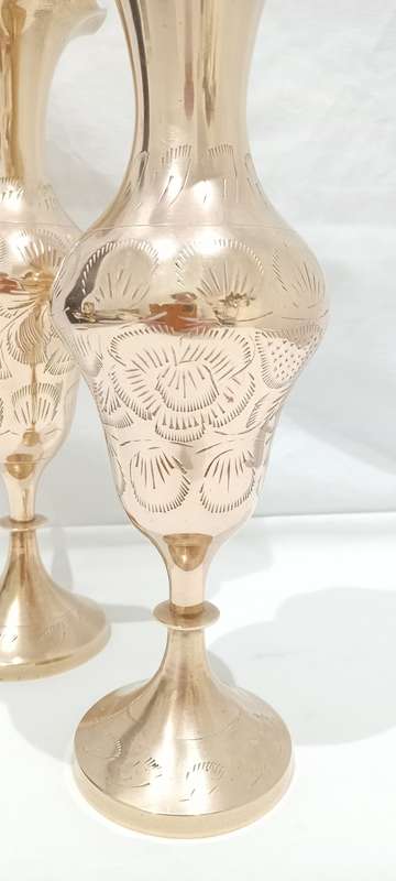 Vintage brass vases