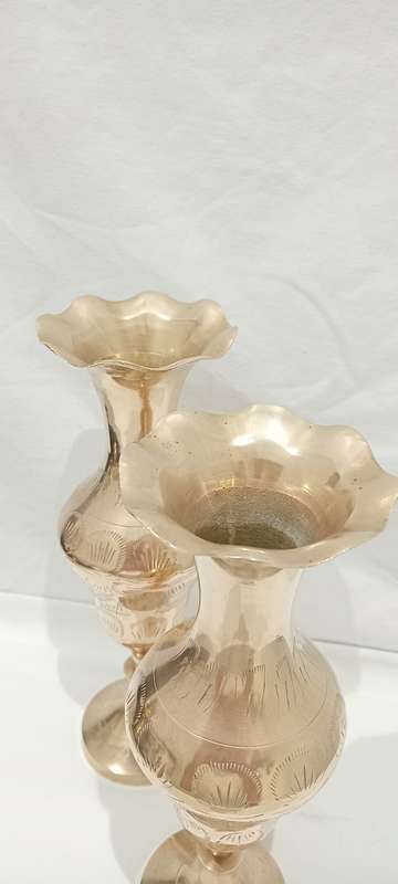 Vintage brass vases