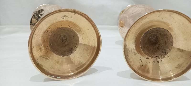 Vintage brass vases