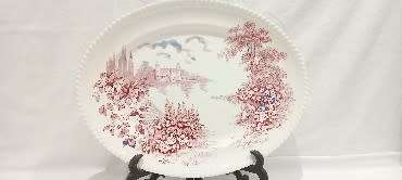 Vintage Johnson Bros `Castle on the Lake` oval meat platter
