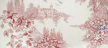 Vintage Johnson Bros `Castle on the Lake` oval meat platter