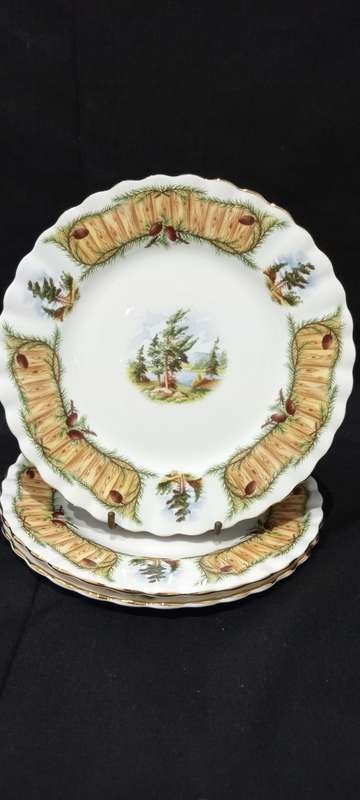 1960s Royal Albert `Knotty Pine` bread plates