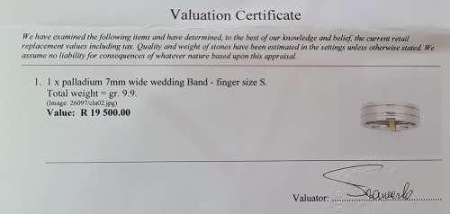 Palladium Wedding Band - PLEASE READ THE DESCRIPTION BELOW FOR DETAILS AND SHIPPING