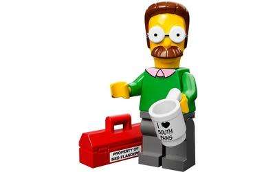 Lego Ned Flanders (inc display box and plate)