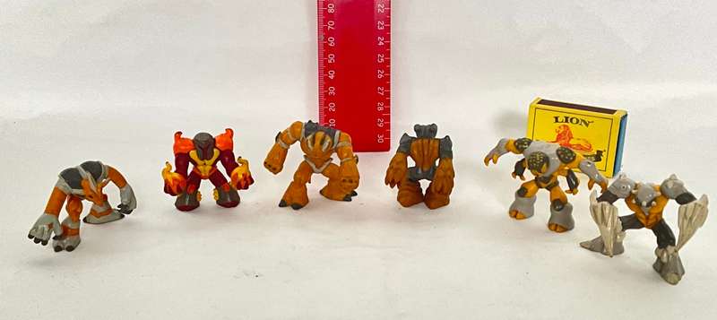 6 x Gormiti Toy figures (Nos. 4, 5, 8, 9 and two 7s) - Most dated 2007