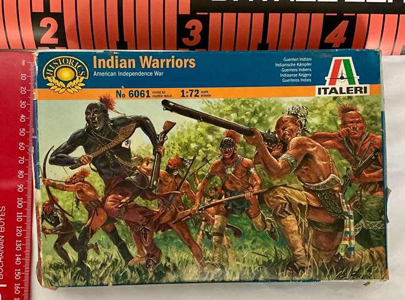 Italeri model kit American Independence War  Indian Warriors (incomplete)