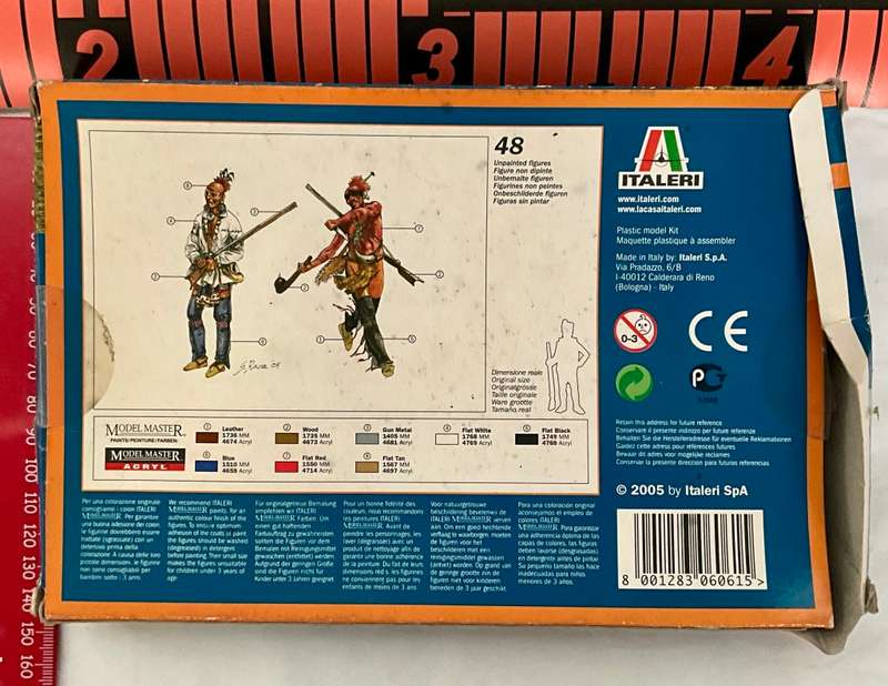 Italeri model kit American Independence War  Indian Warriors (incomplete)