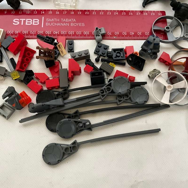 Very large odds bag of toys, toy parts, and various Lego pieces and accessories