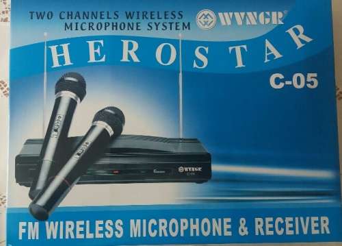 Cordless microphone 2 piece wireless mike