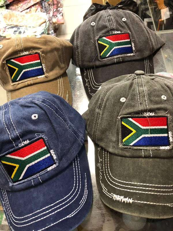 Denim Retro SA Flag Baseball cap worn look