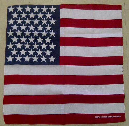 USA flag bandanna 55cm x 55cm