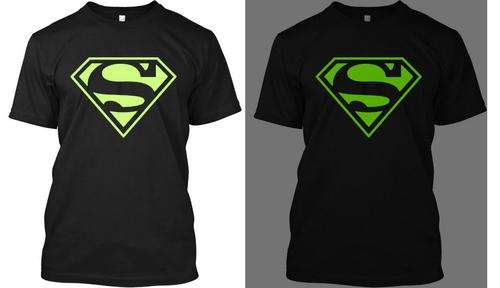 Neon vinyl print SUPERHERO Tees tshirts or own design t-shirt