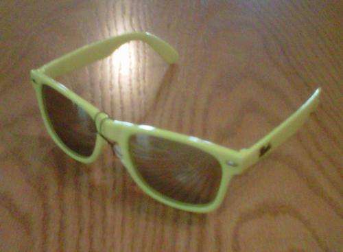 wayfarer sunglasses neon green frame