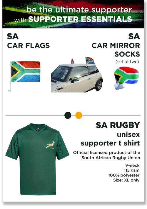 South Africa Springbok supporter gear