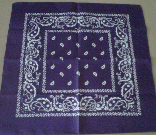 bandana purple 54 cm x 54 cm cotton bandanna