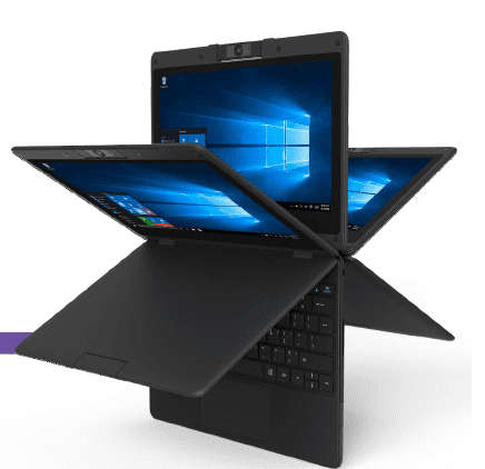 Proline Yoga YA11Q2-E Touch Screen Notebook CPU Apollo Lake N3350 Dual-core 2.4 GHz, 4GB LPDDR4 RAM