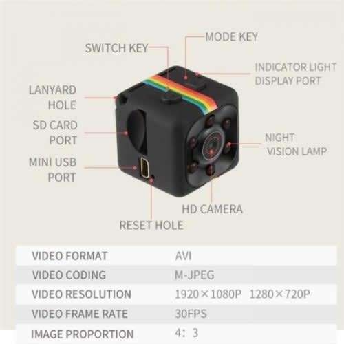 SQ11 MINI CAMERA FULL HD 1920 X 1080 CAMCORDER - SPORTS MINI DV - VIDEO RECORDER - NIGHT VISION