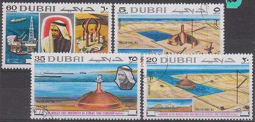 Other Middle Eastern  Dubai  used 4 stamps
