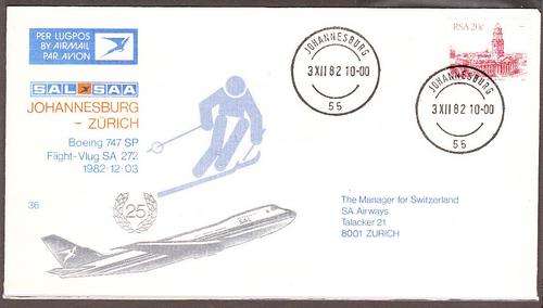 Republic of South Africa  1982 Comm. Cover  36  used