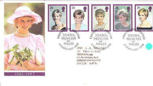 Queen Elizabeth II 1998 FDC Diana, Princess of Wales