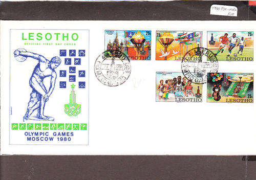 Lesotho & Basutoland  1980  FDC  Olympic Games Moscow  used