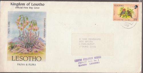 Lesotho & Basutoland  1988  FDC  Fauna & Flora  used